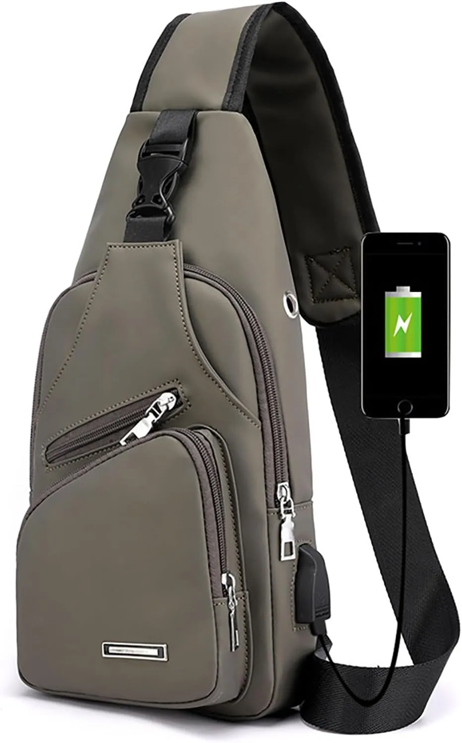 New Fashionable Layer Crossbody Bags Lightweight Nylon Sport Running Hiking Bag Messenger Bag And (Khaki, One Size)