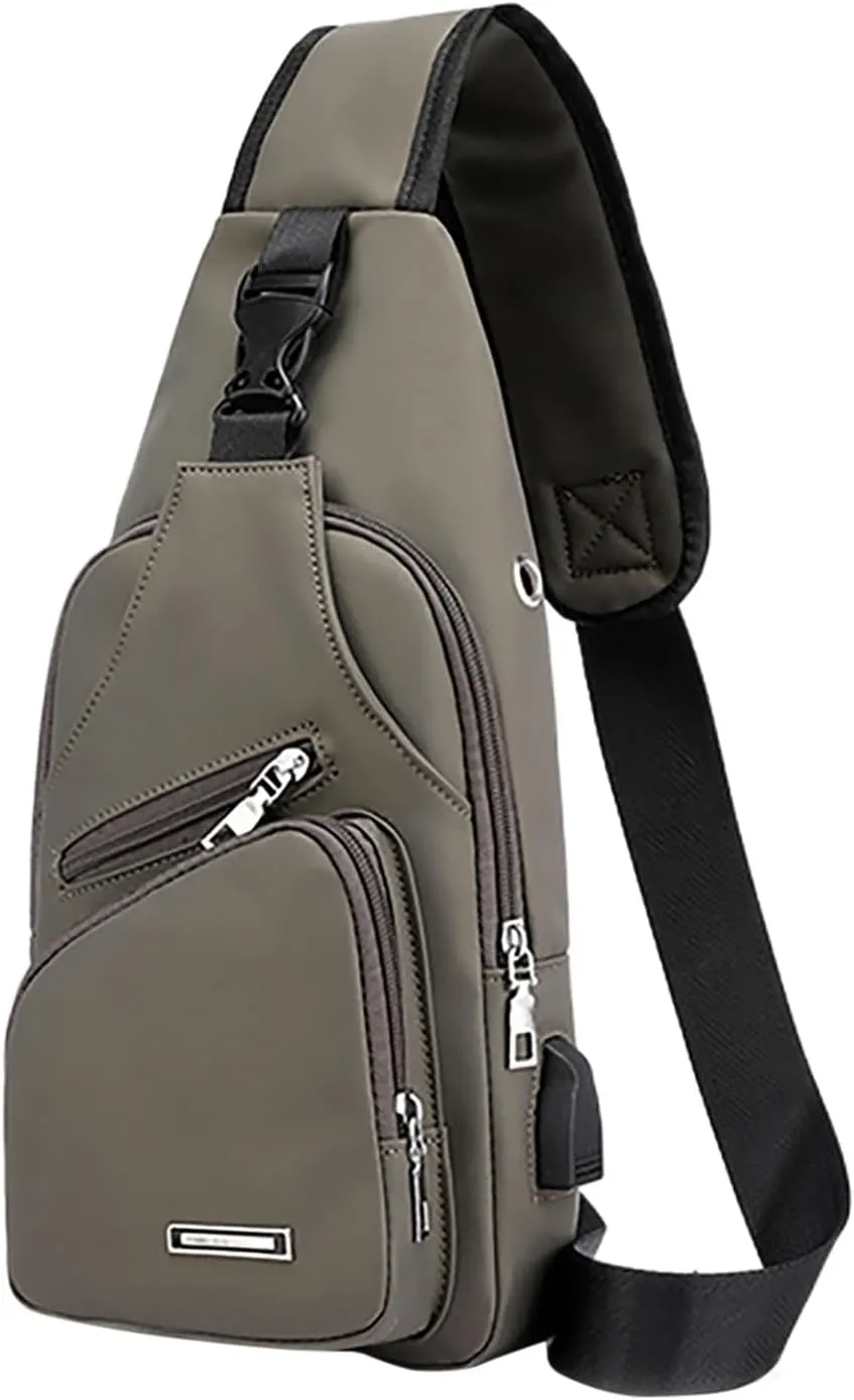 New Fashionable Layer Crossbody Bags Lightweight Nylon Sport Running Hiking Bag Messenger Bag And (Khaki, One Size)