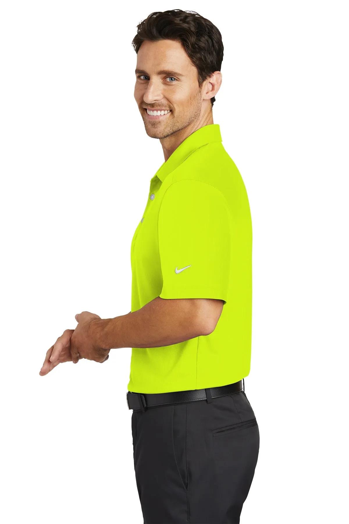 Nike Dri-FIT Vertical Mesh Custom Polos, Volt