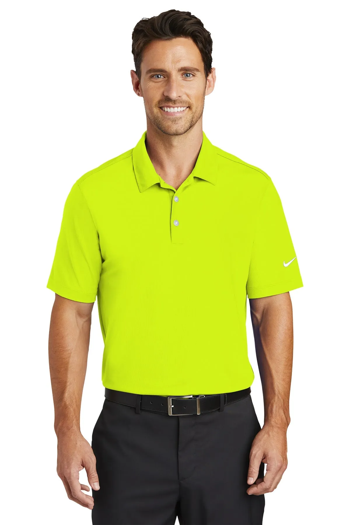 Nike Dri-FIT Vertical Mesh Custom Polos, Volt