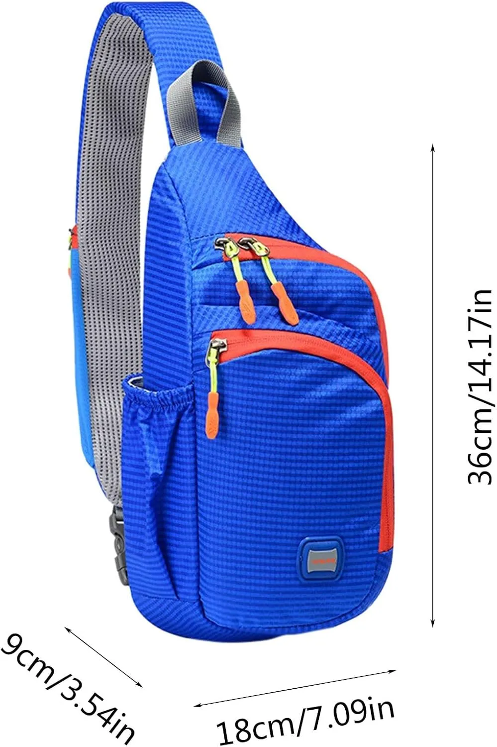 Nylon Fanny Pack Trendy Zipper Sling Bags With Side Pocket For Outdoor Sports Men Shoulder Bags Extra (F, One Size)