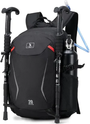 OIWAS Small Hiking Backpack, 20L Ultralight Camping Backpack for Men, Water Resistant Hiking Daypack with Hydration Bladder Outlet, Hiking Backpacks for Outdoor, Cycling