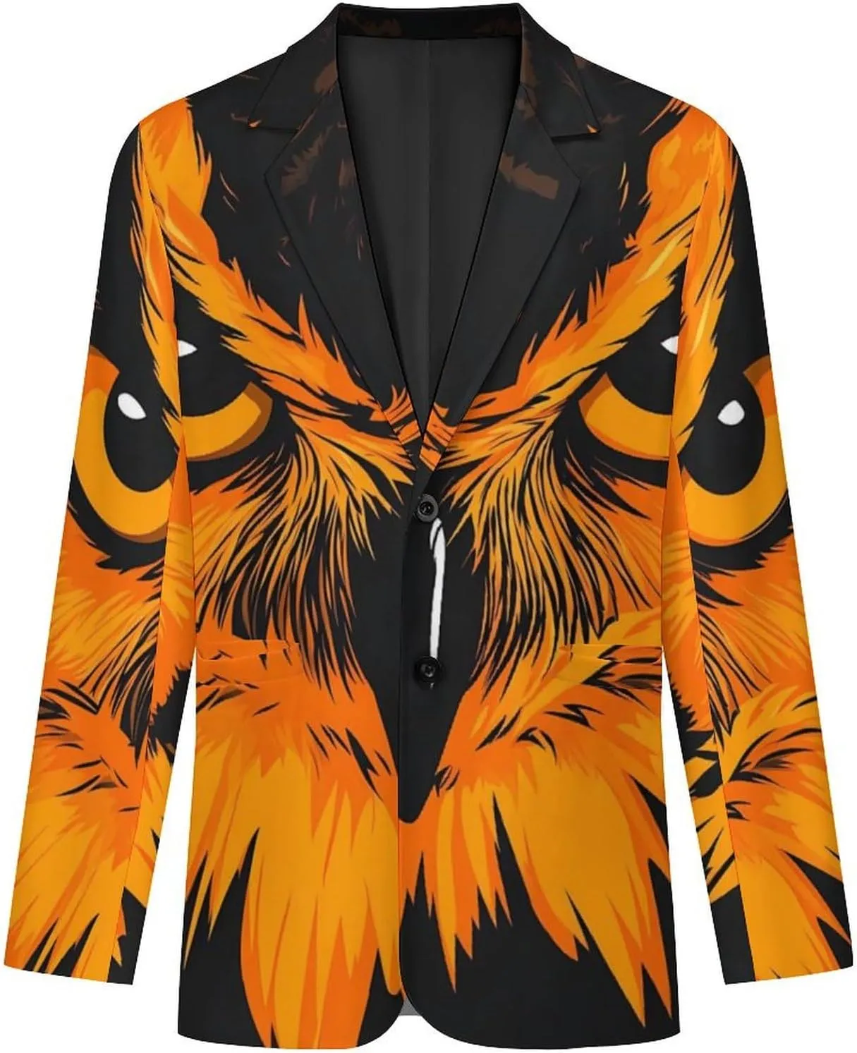 Orange Owl Men's Double Button Lapel Casual Blazer Suit Jacket Lightweight Business Jacket