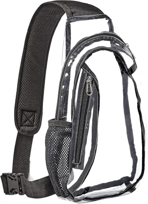 Outdoor Travel Leisure Sports Visual Bags Adjustable Belt Cute Bags Transparent Waist Purse Bag Clear (White, One Size)
