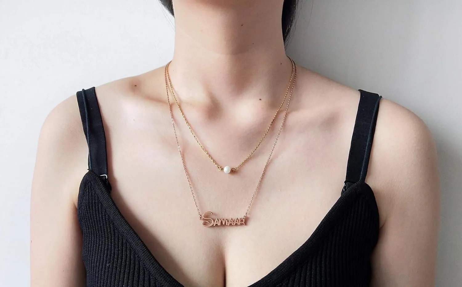 Personalized Custom Name Necklace Layered Choker Necklaces for Women