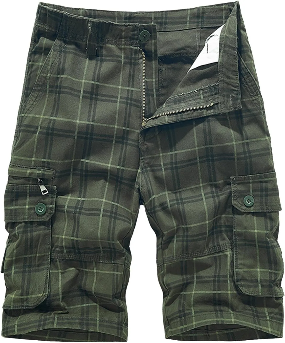 Plaid Straight Leg Cargo Sport Gym Trousers Pants for Man Summer Fall Loose Fit Trousers Pants Shorts Mens 2025