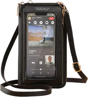 PORT&LOTUS Small Crossbody Handbags for Women Cell Phone Purse Wallet Ladies Women's Clutch PU Leather Shoulder Bags