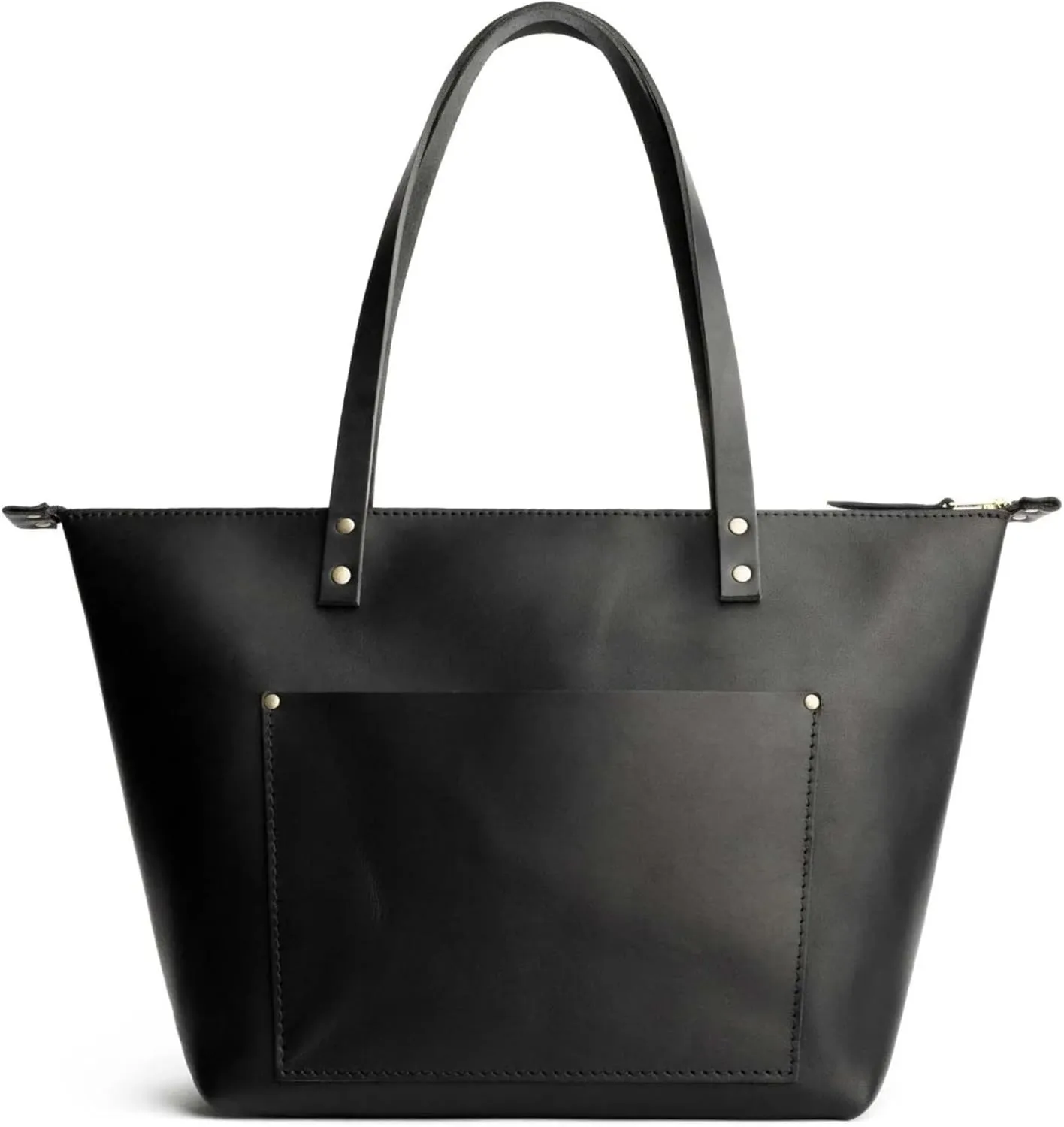 Portland Leather Goods Medium Zipper Tote Bag  Handmade, Durable & Unlined  Interior & Exterior Pockets