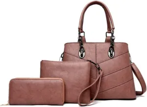 PU Leather Tote Hobo for Women Shoulder Crossbody Bags 3pcs Satchel Clutches Wallets