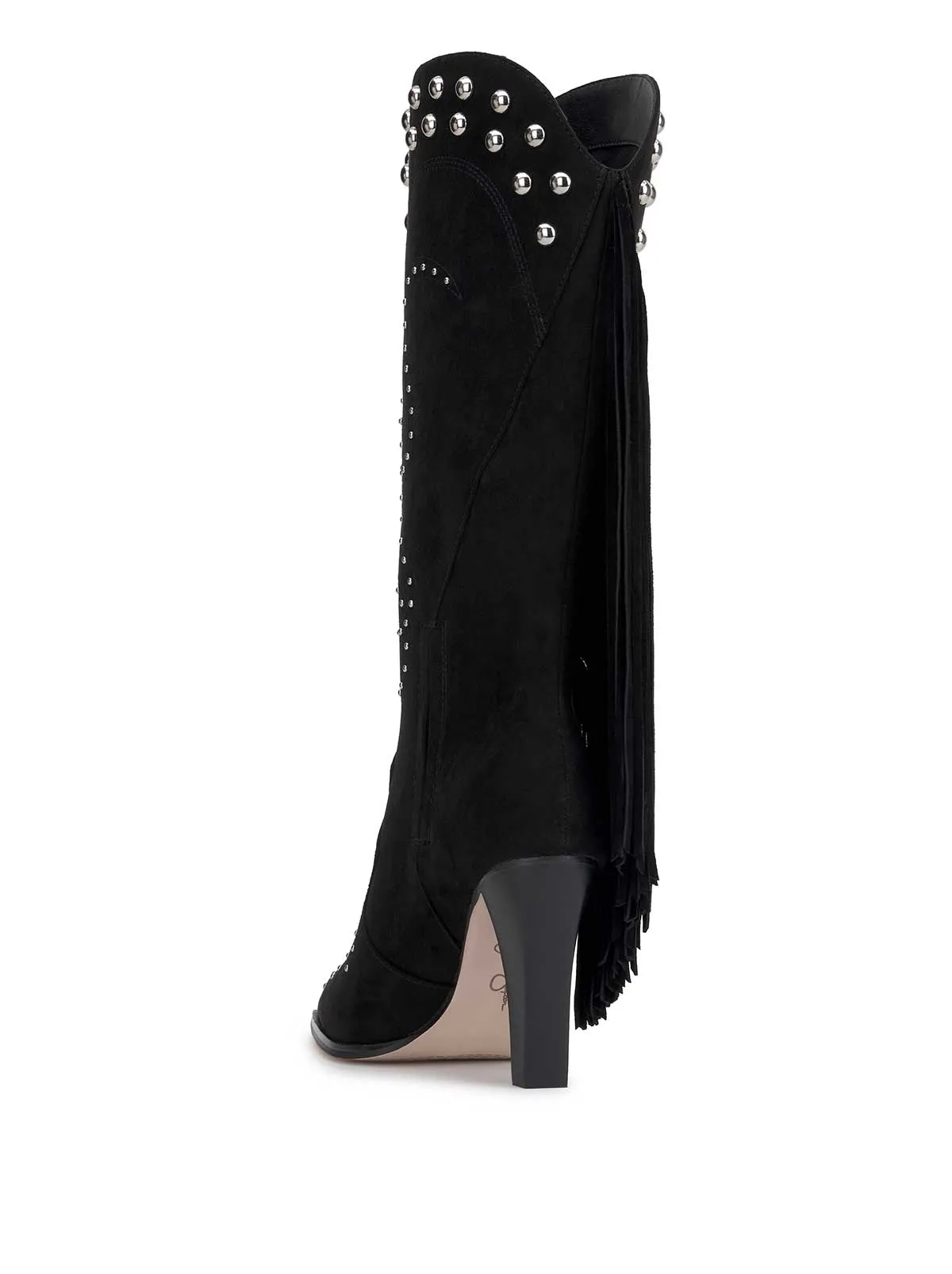 Rosera Studded Fringe Boot in Black