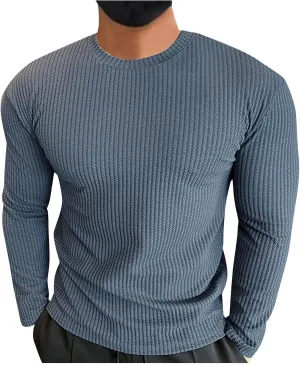 RTRDE Men's Big & Tall Sweaters Sweaters Pullover Slim Fit Comfortable Knitted Long Sleeve Casual Dress Sweater, M-3XL