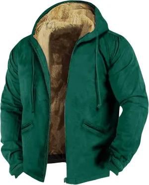 RTRDE Men's Jackets Casual Stylish Cargo Jacket Fleece Lined Sherpa Winter Warm Coats Jacket, M-7XL