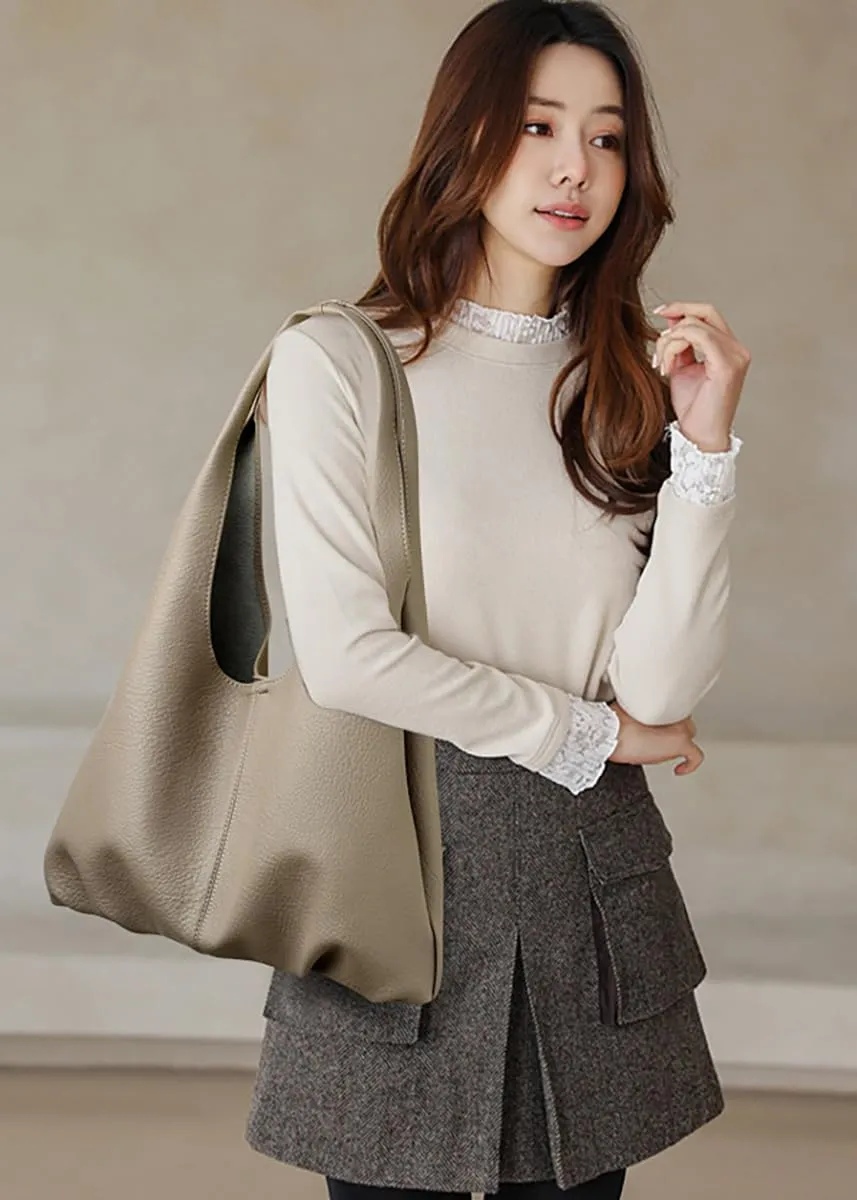 Rungion Womens Soft Vegan Leather Shoulder Bag Fashion Large Triangular Totes Handbag 2pcs Set Purse Top Handle Satchel
