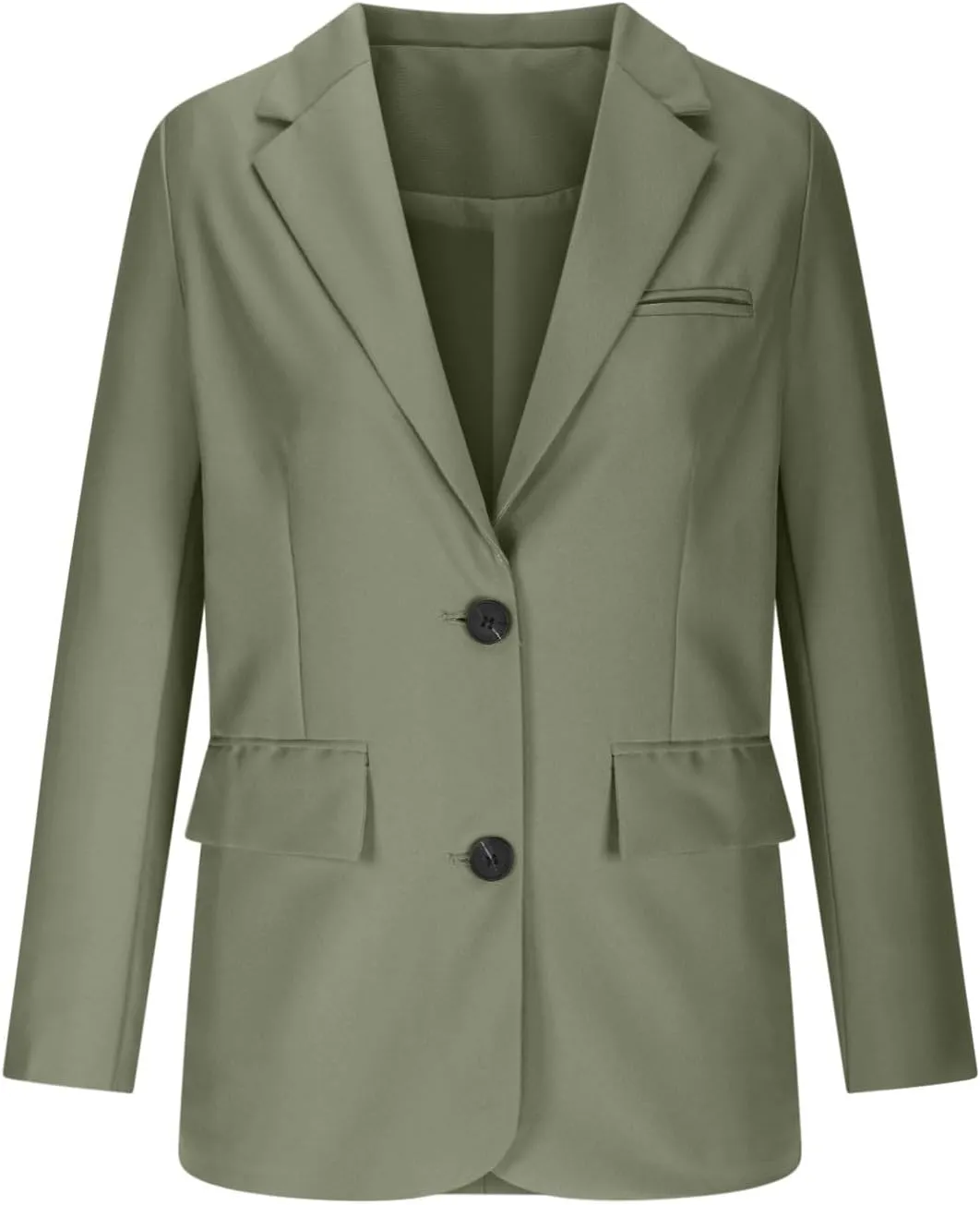 SEAOPEN Women's Business Casual Long Sleeve Blazer Open Front Lapel Jacket Suit Work Office Blazer with Pocket