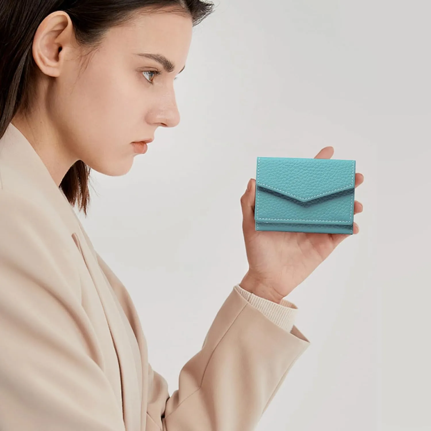 SENDEFN Small Wallet Women Leather RFID Blocking Wallets for Women Card Holder Ladies Wallets with Coin Pocket