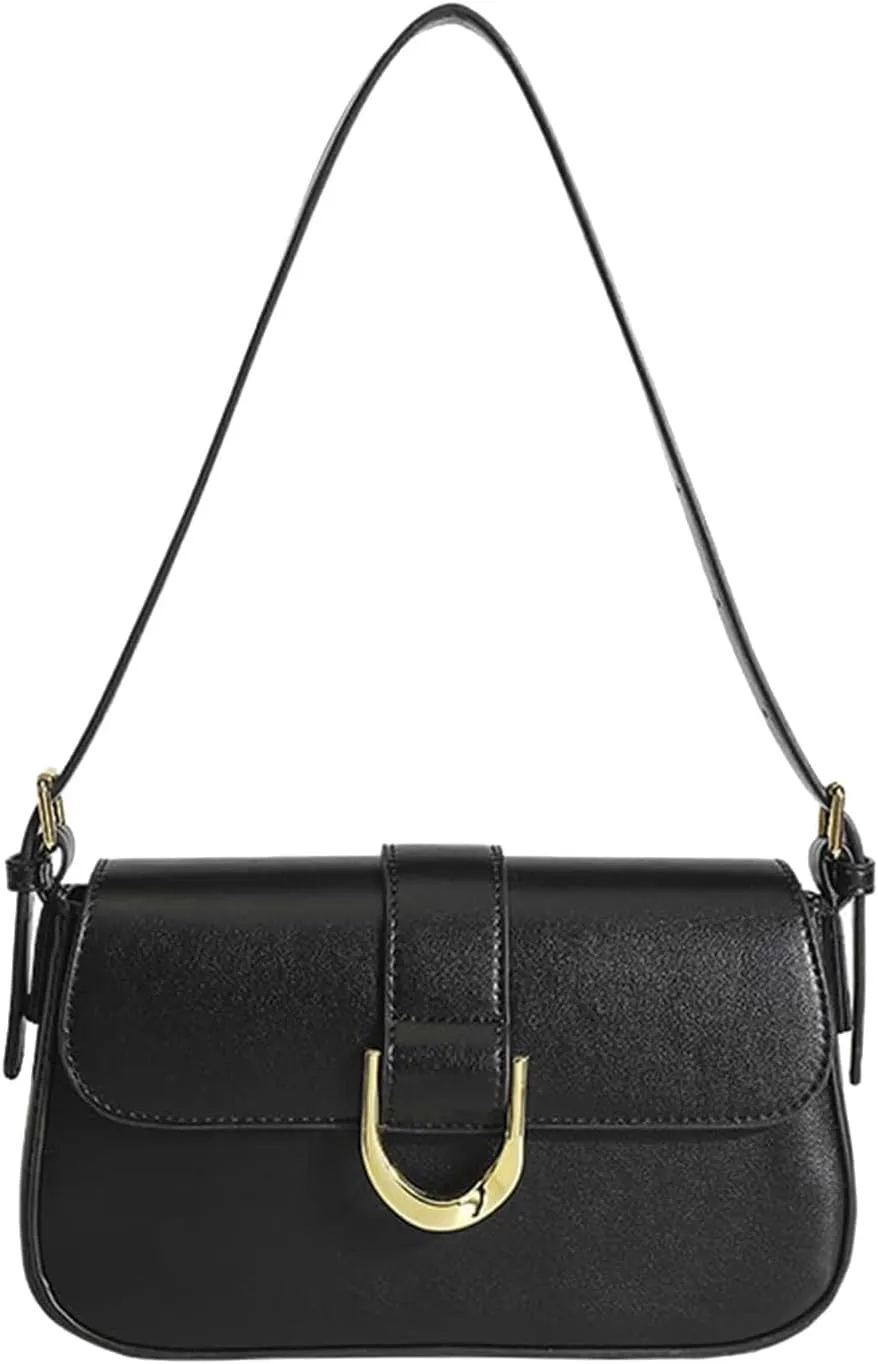 Shoulder Purses for Women Faux Soft PU Leather Small Shoulder Bag Casual Slouchy Satchel Handbags Cute Clutch