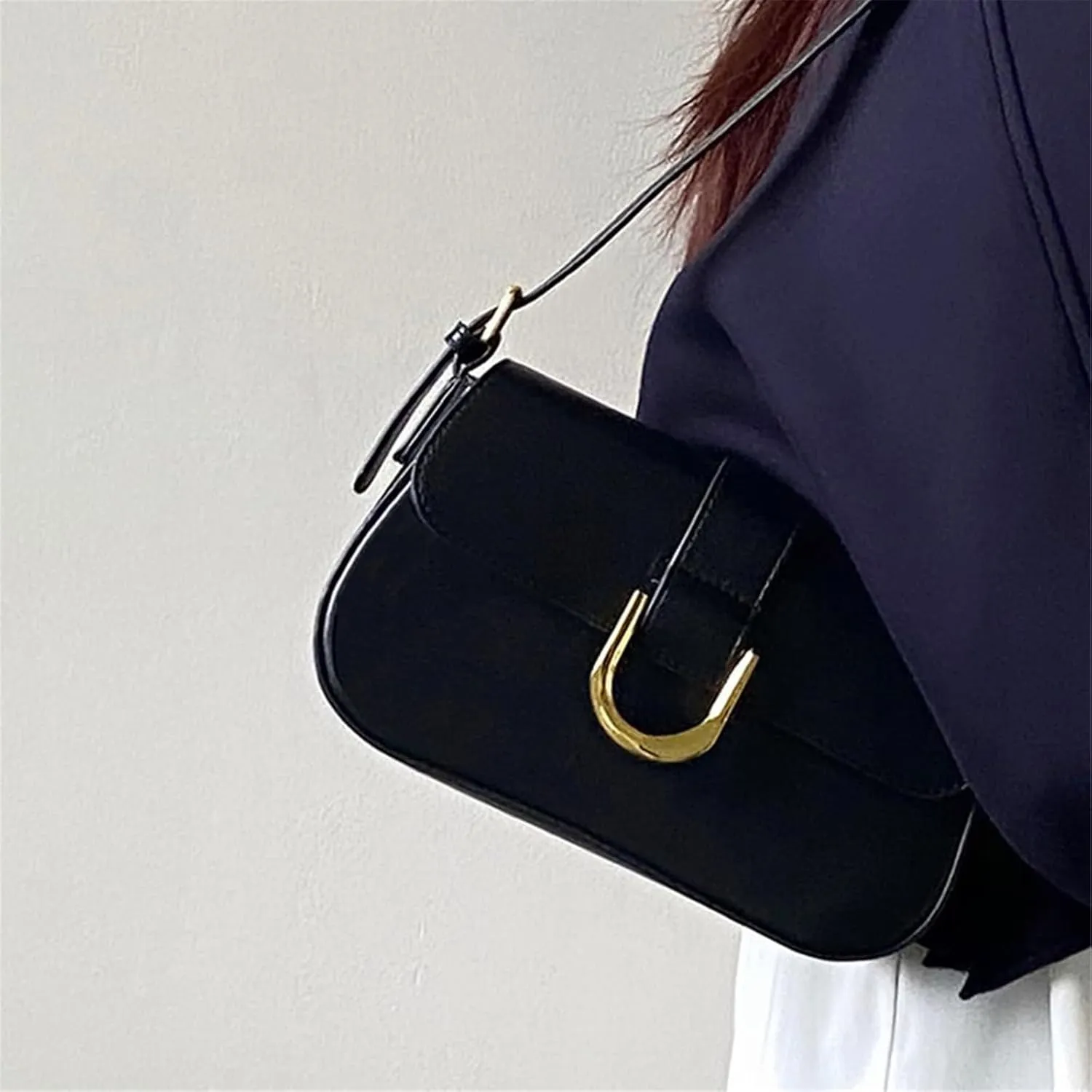 Shoulder Purses for Women Faux Soft PU Leather Small Shoulder Bag Casual Slouchy Satchel Handbags Cute Clutch
