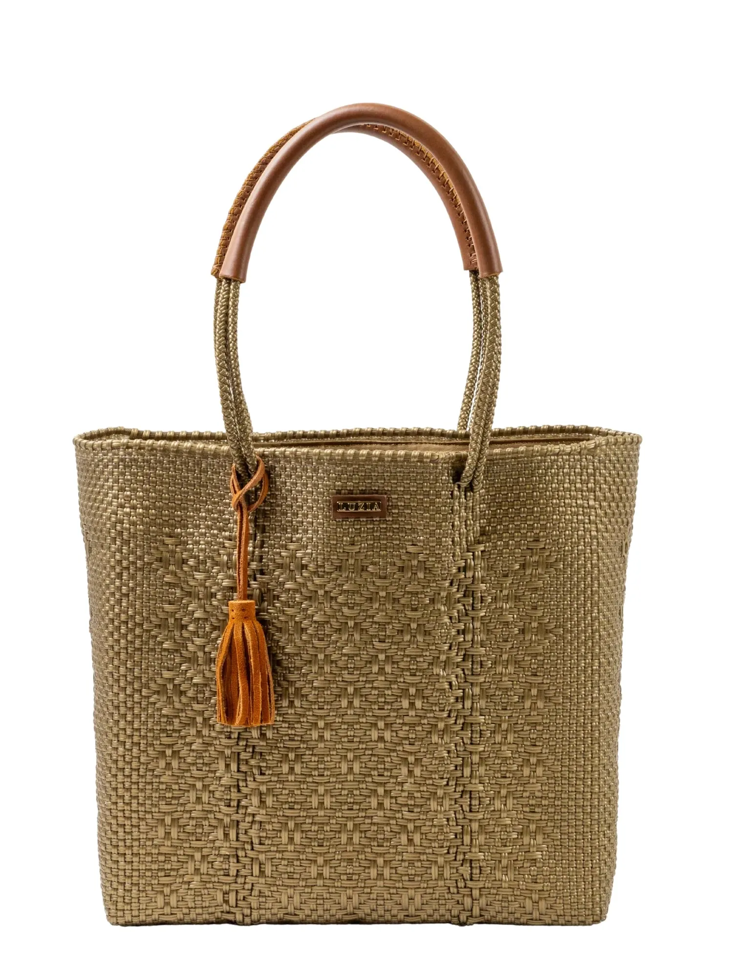 Shoulder Tote Solid Multi-Diamond Gold by Luzia