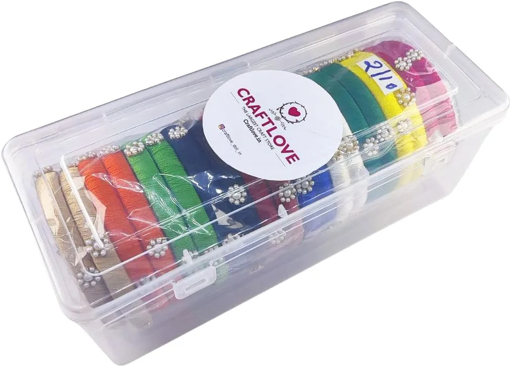 Silk Thread Bangles Set Multicolor Pearl Embellished 20 kada Bangles Set