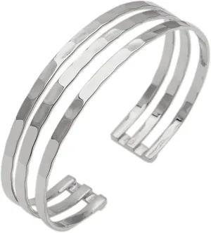 Silver Cuff Bangle Bracelet for Women Girls | Women, Slender Skinny Stackable Bangles Bangles, Stacking Bracelets, Women's Bracelet - Statement Bangle Hammered Bangles BY ISHU JEWELLER (8, Silver)