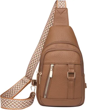 Small Crossbody Bags for Women 2024 New Leather Fanny Pack for Girls,trendy Backpack Chest Bag with Adjustable Strap,cross Body Bag for Sports Travel Outdoor Hiking