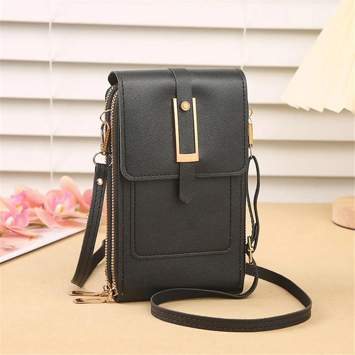 Small Crossbody Bags for Women Vegan Leather Cell Phone Shoulder Satchel Bag Wallet Purses with Adjustable Strap