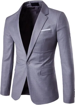 Sports Coats For Men 2024 One Button Suit Coat Jacket Tops Men Fashion Summer Sports Jackets For Men White Suit Men