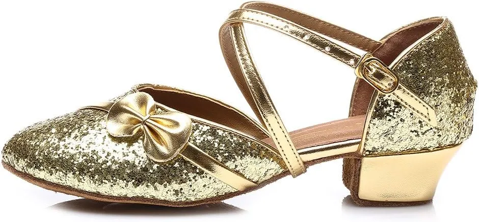 SWDZM Girl Latin/Chacha/Salsa/Performance Dance Shoes Sequin Ballroom Model-208