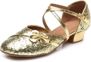 SWDZM Girl Latin/Chacha/Salsa/Performance Dance Shoes Sequin Ballroom Model-208