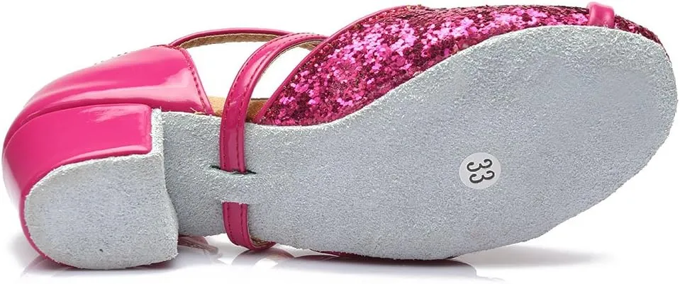 SWDZM Girl Latin/Chacha/Salsa/Performance Dance Shoes Sequin Ballroom Model-208