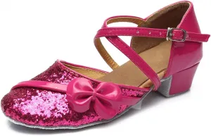 SWDZM Girl Latin/Chacha/Salsa/Performance Dance Shoes Sequin Ballroom Model-208