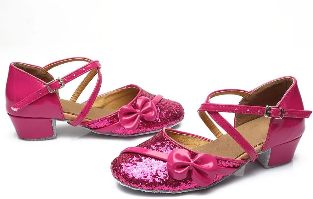 SWDZM Girl Latin/Chacha/Salsa/Performance Dance Shoes Sequin Ballroom Model-208