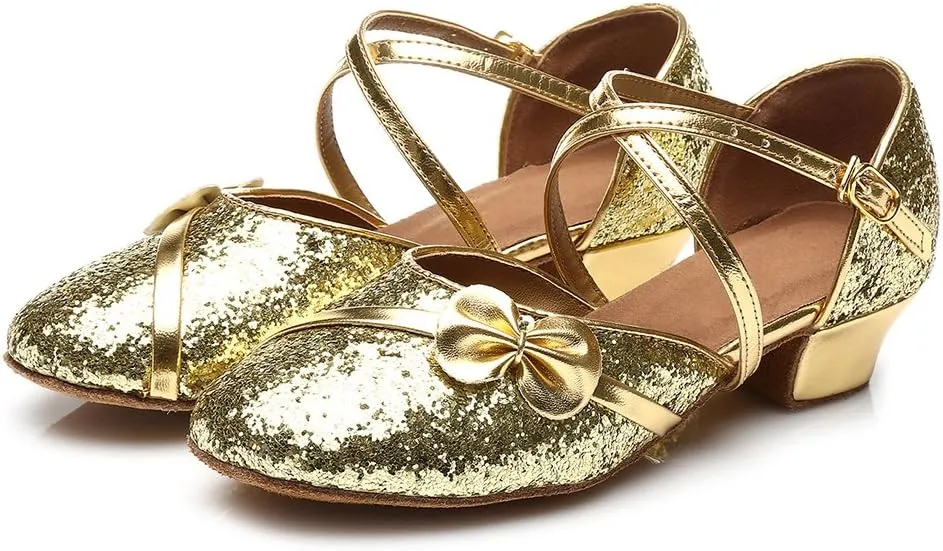 SWDZM Girl Latin/Chacha/Salsa/Performance Dance Shoes Sequin Ballroom Model-208