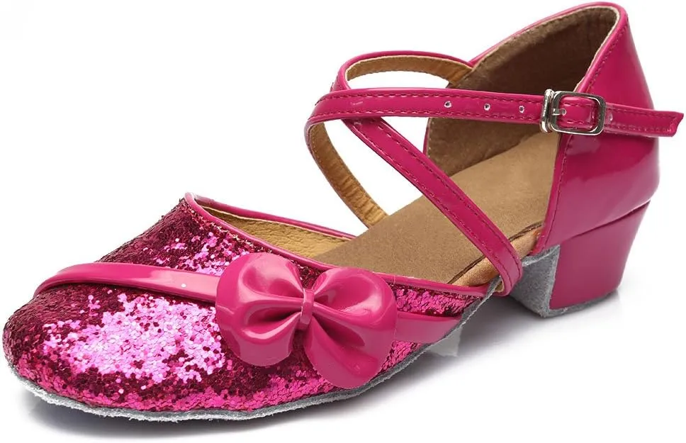 SWDZM Girl Latin/Chacha/Salsa/Performance Dance Shoes Sequin Ballroom Model-208