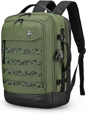 Swissdigital Design Travel Backpack with USB Charging Port, Laptop Backpack with RFID Pockets, College Backpack Large Capacity Fits 15.6 inches Laptops for Men Women, Dark Green | BERG
