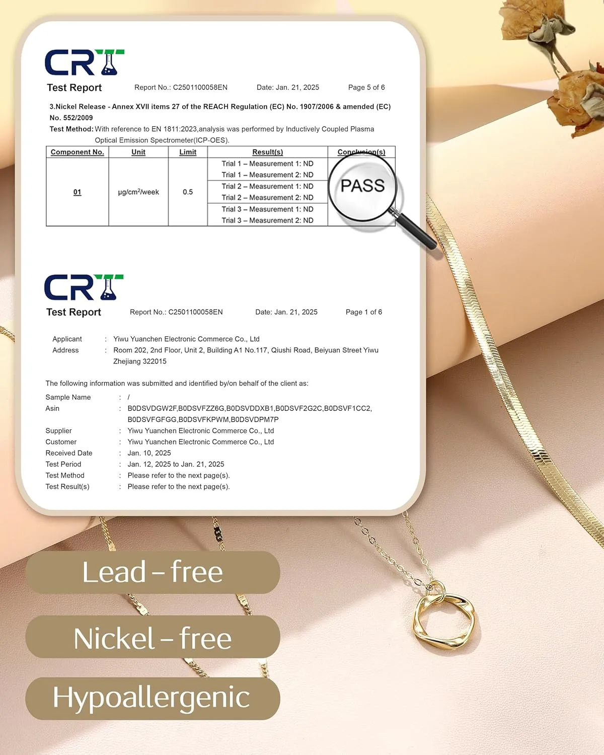 TEN MIRO Layered Gold Necklaces for Women Non Tarnish, Dainty 16k Real Gold Necklace Stack Stackable Necklace for Women Layering Chain Circle Pendant Paperclip Chain Necklaces