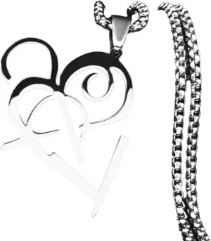 The From The Rock Opera Mozart Stainless Steel Necklace Women/Men Silver Color Chain Necklaces Jewelry Gargantilla VHM2678