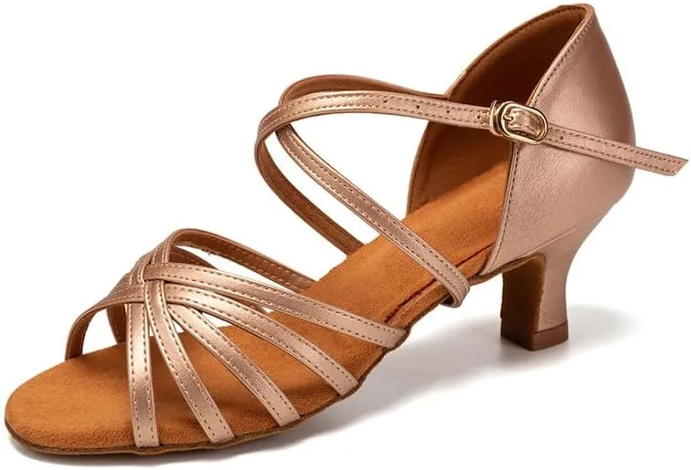 TINRYMX Women's Latin Dance Shoes Ballroom Salsa Cha-cha Professional Practice Dancing Shoes,Model-YJ211