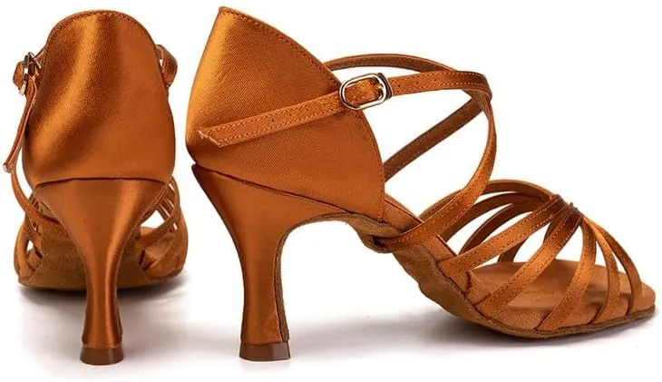 TINRYMX Women's Latin Dance Shoes Ballroom Salsa Cha-cha Professional Practice Dancing Shoes,Model-YJ211