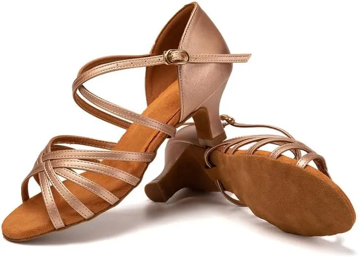 TINRYMX Women's Latin Dance Shoes Ballroom Salsa Cha-cha Professional Practice Dancing Shoes,Model-YJ211
