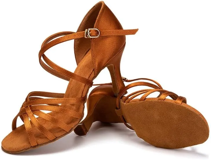 TINRYMX Women's Latin Dance Shoes Ballroom Salsa Cha-cha Professional Practice Dancing Shoes,Model-YJ211