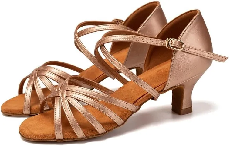 TINRYMX Women's Latin Dance Shoes Ballroom Salsa Cha-cha Professional Practice Dancing Shoes,Model-YJ211