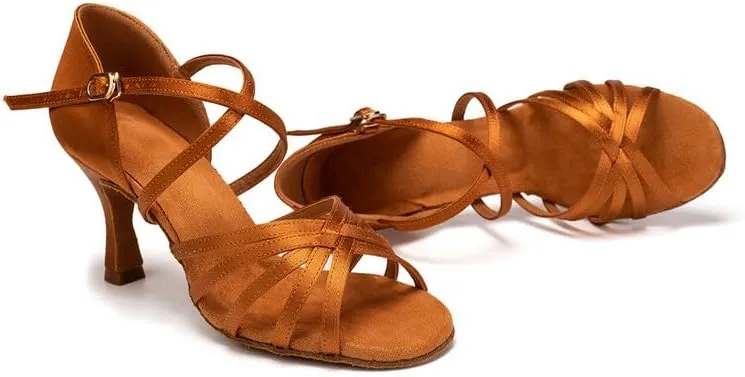 TINRYMX Women's Latin Dance Shoes Ballroom Salsa Cha-cha Professional Practice Dancing Shoes,Model-YJ211
