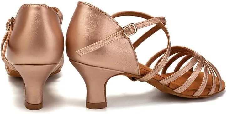 TINRYMX Women's Latin Dance Shoes Ballroom Salsa Cha-cha Professional Practice Dancing Shoes,Model-YJ211