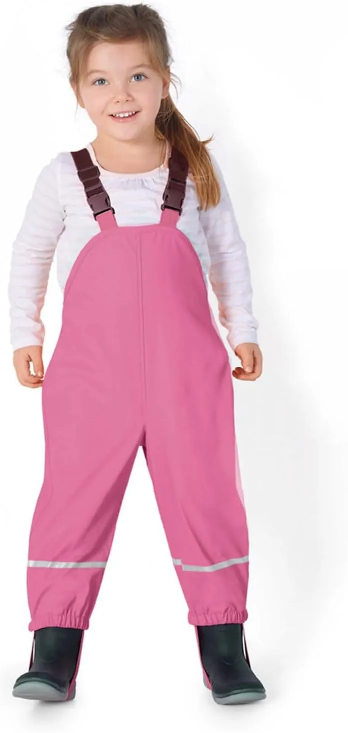 Toddler Rain Pants Waterproof Insulated Solid Outdoor Rain Jumpsuit Pant Boys Girls Casual Trousers Rainwear