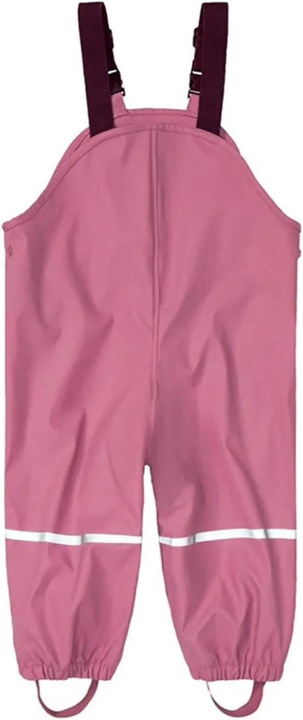 Toddler Rain Pants Waterproof Insulated Solid Outdoor Rain Jumpsuit Pant Boys Girls Casual Trousers Rainwear