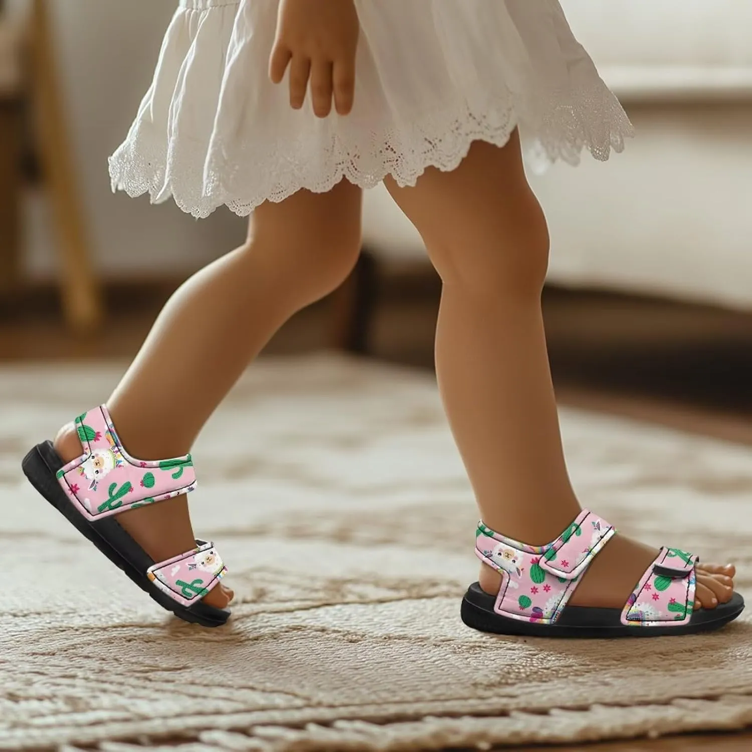 Toddler Sporty Sandals with Adjustable Straps Double Buckle Outdoor Athletic Water Shoes Open Toe Slippers Sandal