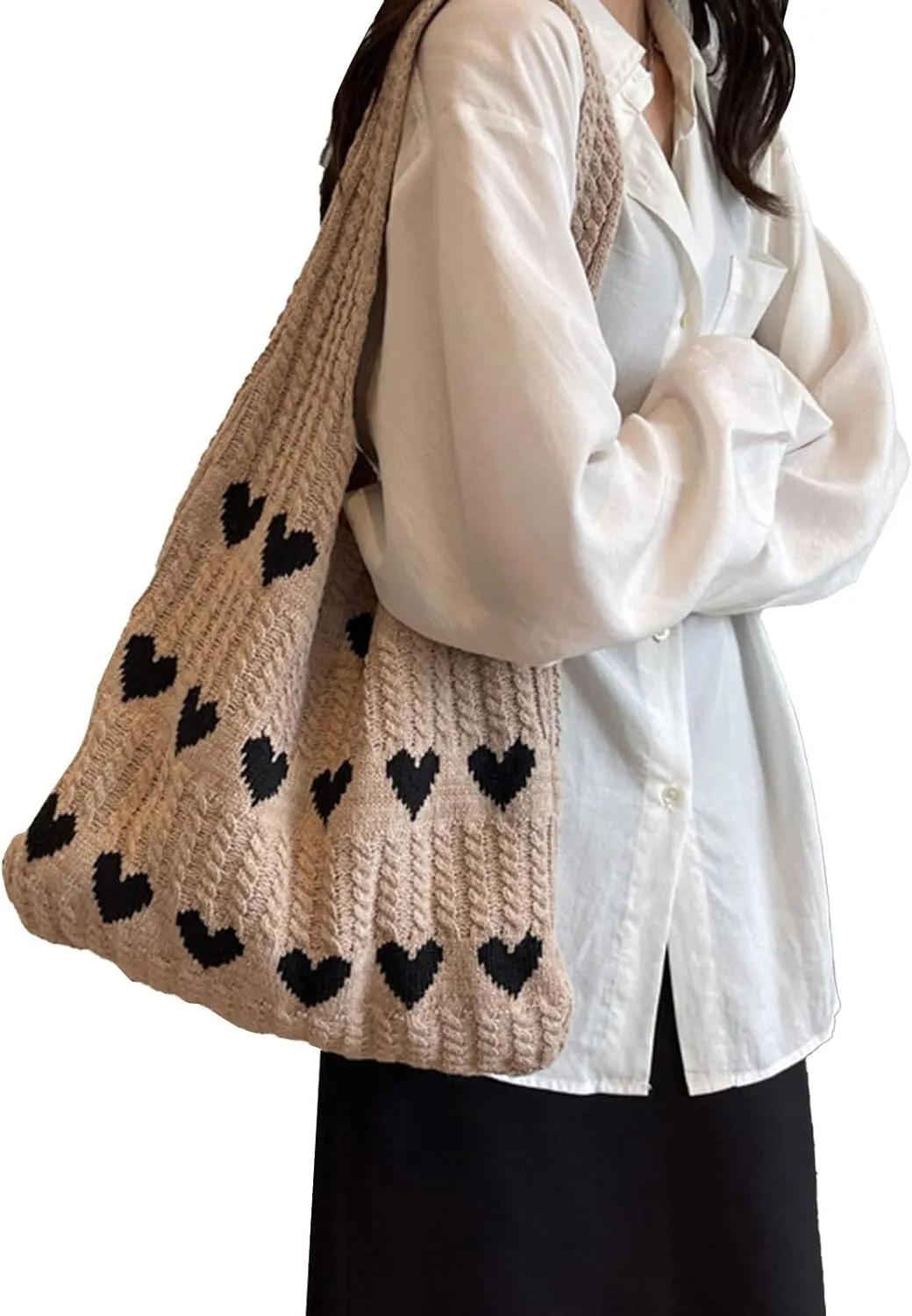 Tote Purses for Women Cute Crochet Shoulder Handbags Large Capacity Fashion Knitted Bag Summer Beach Travel Tote