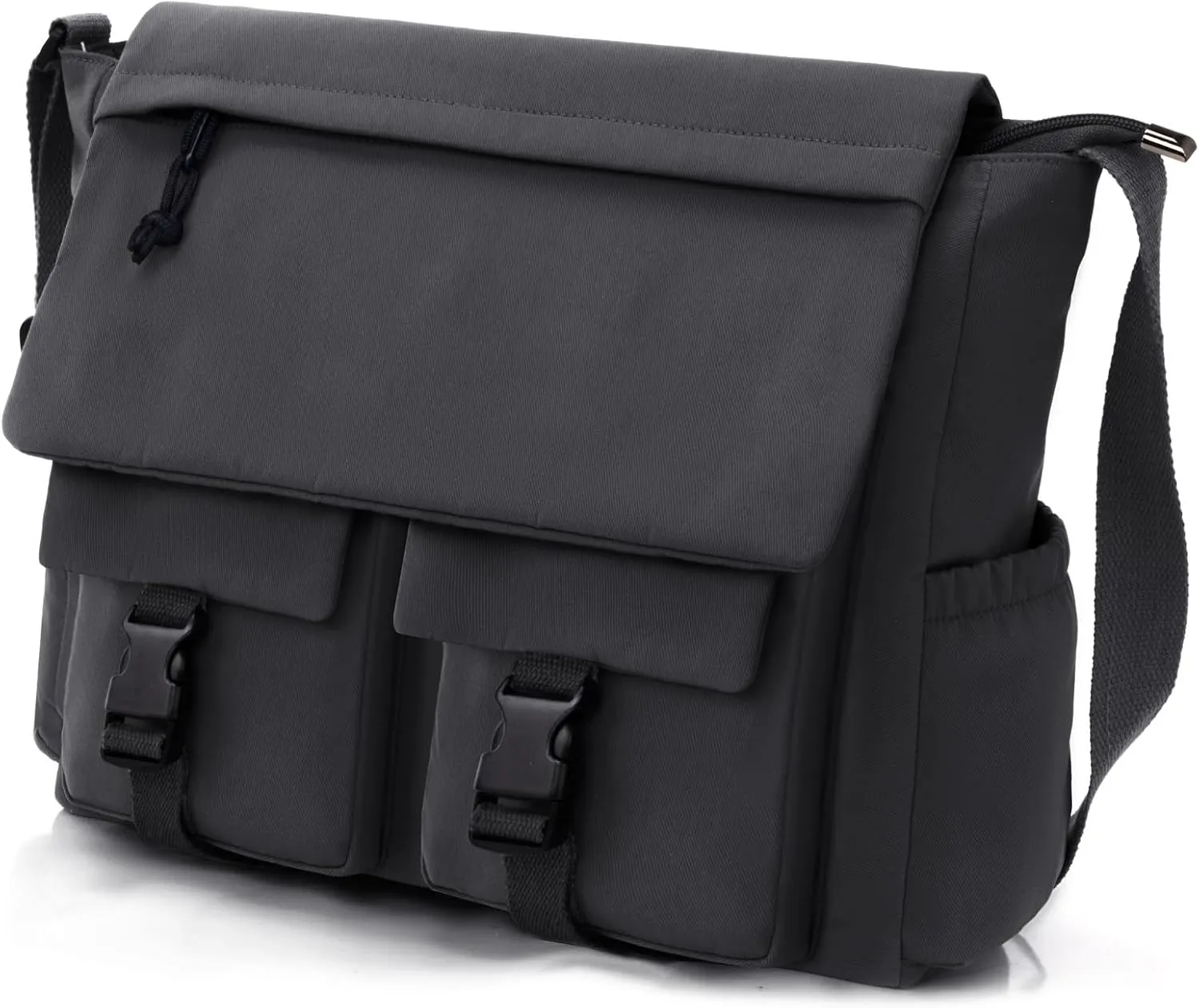 Travel Messenger Bag for Women Men: Durable Canvas Crossbody Handbag with Adjustable Strap Lightweight Laptop Purse