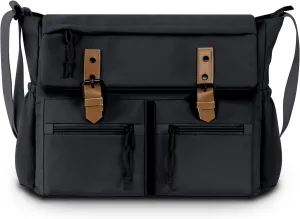 Travel Messenger Bag for Women Men: Durable Canvas Crossbody Handbag with Adjustable Strap Lightweight Laptop Purse